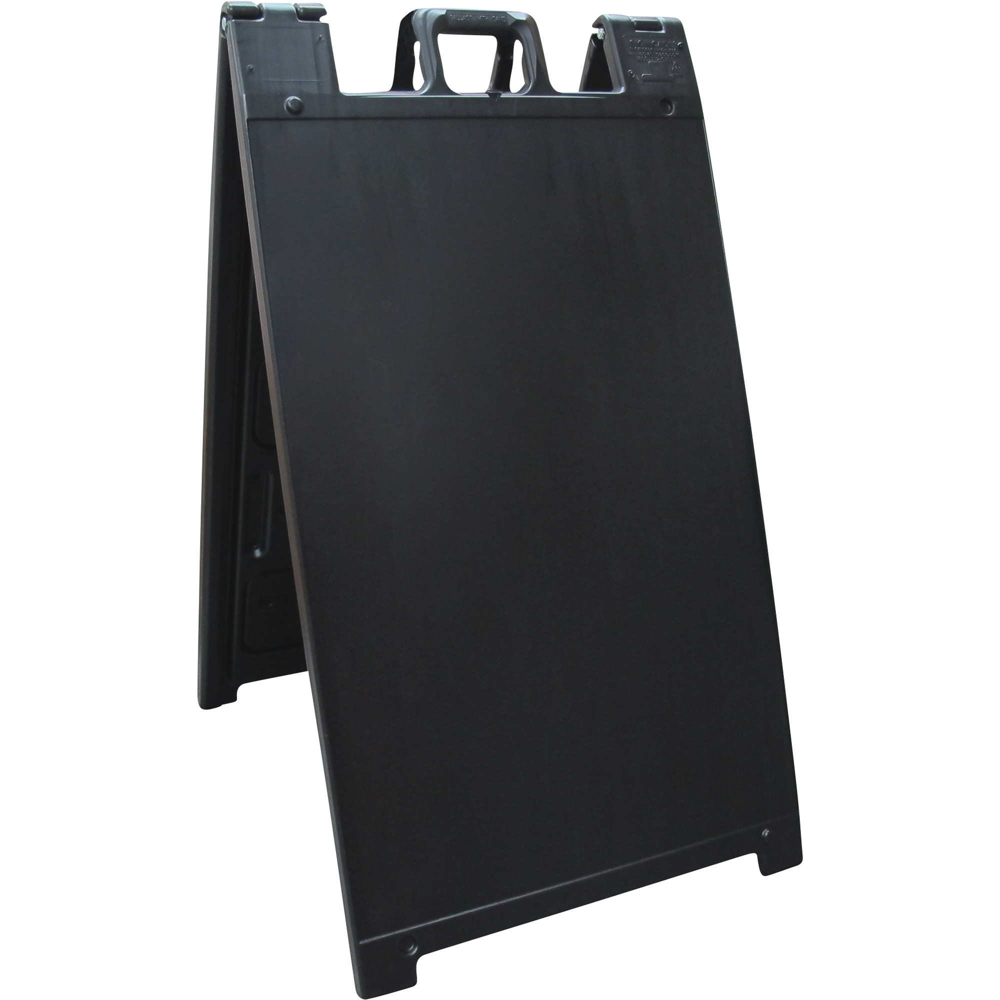 Plasticade Signicade Heavy-Duty Plastic A-Frame Sign Stand, Black, 45in.H x 25in.W x 3in.D, Model# 130-BK